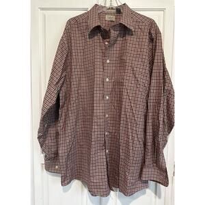 LL Bean Shirt Men’s Size XLT Long Sleeve Button Up Plaid Wrinkle Resistant Tall